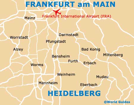 Frankfurt area map