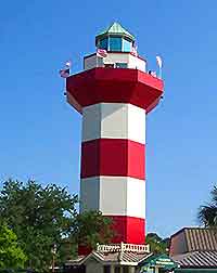 Close-up of Hilton Head Lighthouse