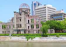 Photo showing the A-Bomb Dome and riverfront