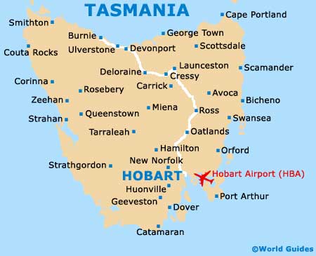 Map Of Hobart Airport Hba Orientation And Maps For Hba Hobart