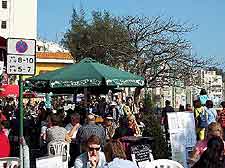 Al fresco dining image, taken in the sunshine