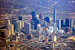 Aerial view of Houston
