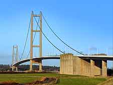 View of the famous Humber Bridge