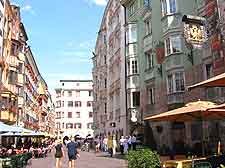 Picture of cafes and shops in the city