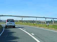 Picture of local road, showing the famous Orwell Bridge