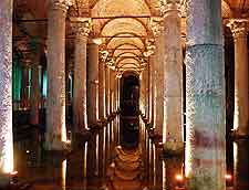 Basilica Cistern view, showing the elaborate interior