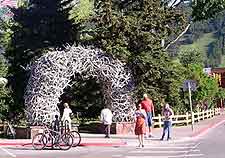 Image of the famous antler archway