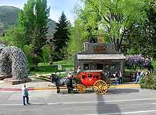 Photo of the Jackson Hole town centre (Wyoming)