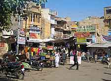 Central city view, showing cafes and shops