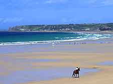 Picture of horserider at St. Ouen's Bay