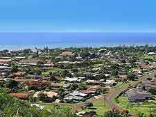 Aerial island picture of Waimea town