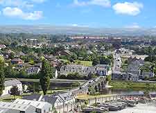 Scenic aerial view, showing the layout of the city