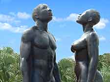 Image of famous statues in Emancipation Park