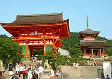 View of the Kiyomizudera Temple in the Eastern Kyoto district