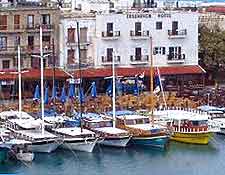 Image of harbour shops and restaurants