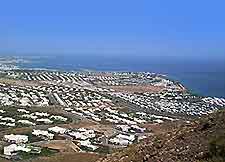 Aerial view over Lanzarote
