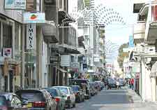 Photo of parked cars in central Larnaca