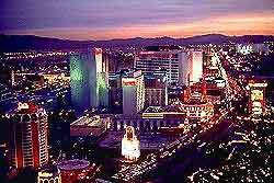 Night view over Las Vegas