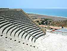 Picture of well-preserved amphitheatre at the Ancient Kourion archaeological site