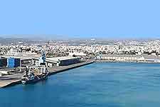 Aerial view of the port