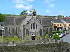 View of riverfront buildings