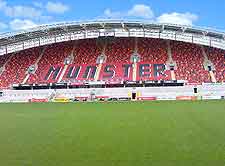 Photo of seating at the Thomond Park Stadium