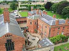 Aerial picture of the castle prison complex