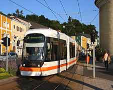 Photo of modern city tram