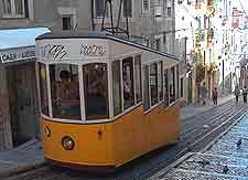 Picture of a Lisbon street car known as Elevador da Bica