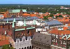 Aerial view showing the Town Hall in the Altstadt