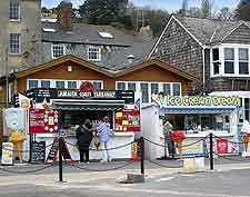 Picture of beachfront eateries