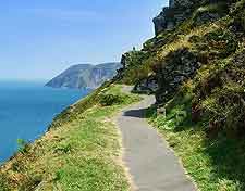 View of popular coastal pathway