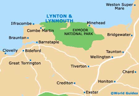 Lynton and Lynmouth map