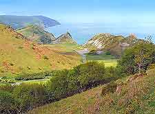 Scenic view of the Valley of the Rocks