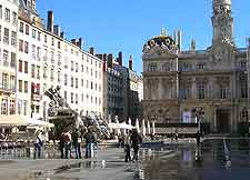 View of eateries around the City Hall
