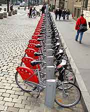 Photo showing bicycles parked outside the Velo Station