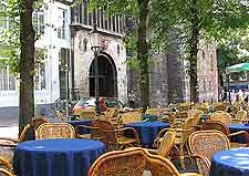 Photo showing cafe tables on Vrijthof Square