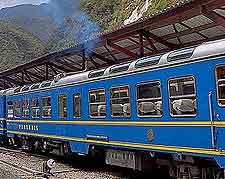 Further photo showing train in Aguas Calientes