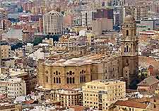 Malaga cathedral view