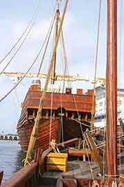 Medieval ships at the Koggmuseet (Cog Museum)
