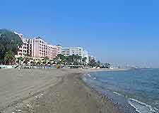 View of Marbella hotels and coastline
