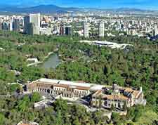 Aerial image of the Bosque de Chapultepec in Mexico City