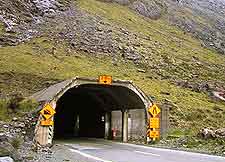 Photo of the Homer Tunnel, connecting Milford Sound with both Te Anau and Queenstown