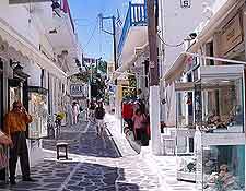 Photograph of the island's famous winding alleyways