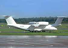 Plane arriving at Tallinn Ulemiste Airport