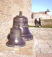 View of bells at Narva Castle
