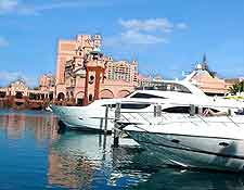 Atlantis / Paradise Island waterfront view of cruise boats and yachts