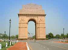 Image of the India Gate in the Central Delhi district