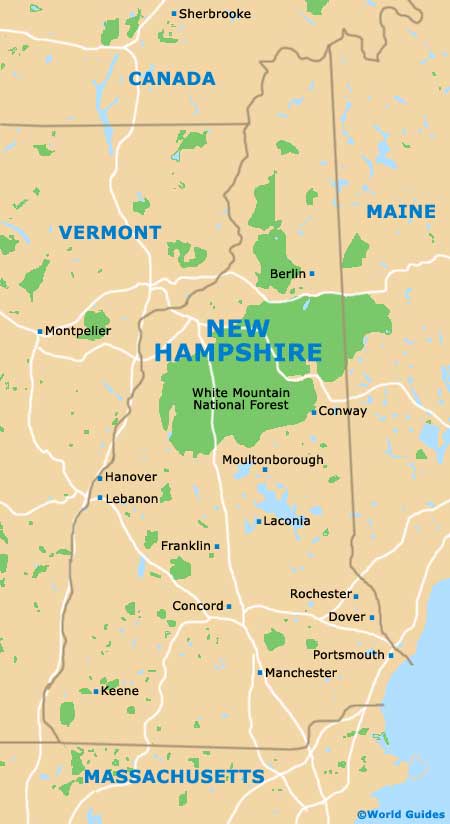 New Hampshire map