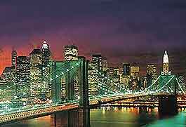 New York night skyline picture